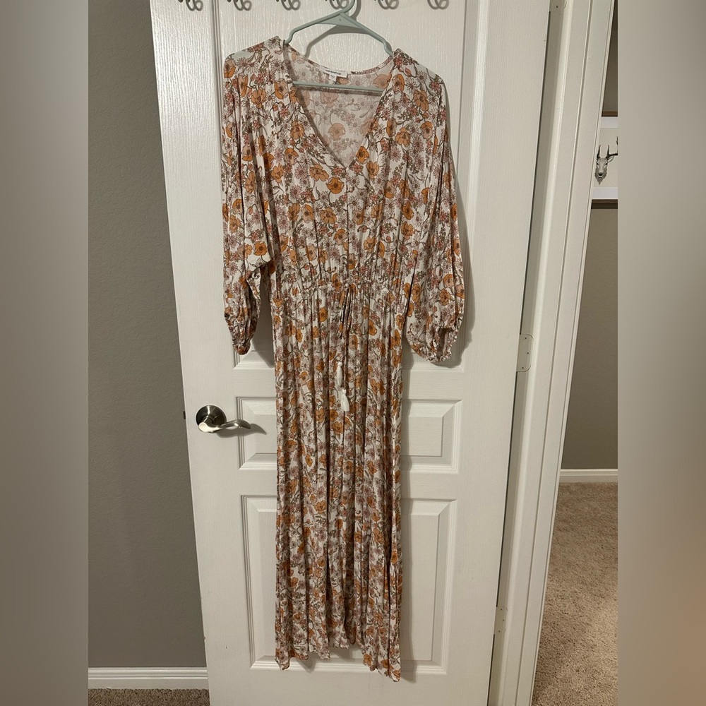 Floral Maxi Dress- Size Large
